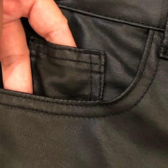 Nasty Gal/ Black/ Faux Leather/ 5 Pocket/ Jean Pants/ US SIZE 2 - Picture 7 of 15
